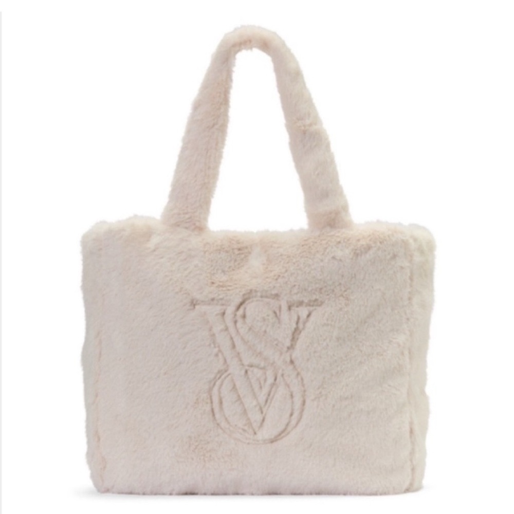 Victoria’s Secret Sherpa Faux Fur Carryall Tote ~ Holiday Limited Edition ~ NWT
